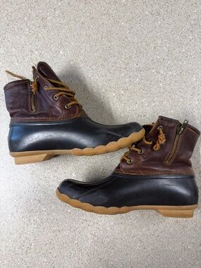 Sperry Women’s Brown and Black Waterproof Duck Boots